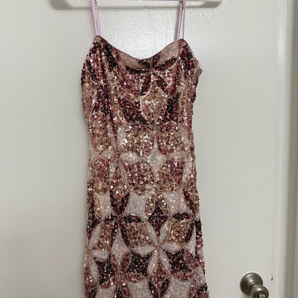 12th Tribe Pink Sequin Dress